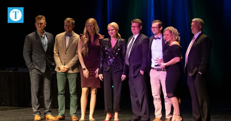 Kentucky Legend representatives receive the 2020 Manufacturer of the Year Award at the Greater Owensboro Chamber of Commerce Celebration on Friday, January 24, 2020