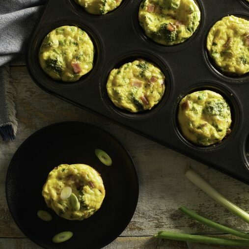 Baked Broccoli and Mozzarella Keto Omelettes