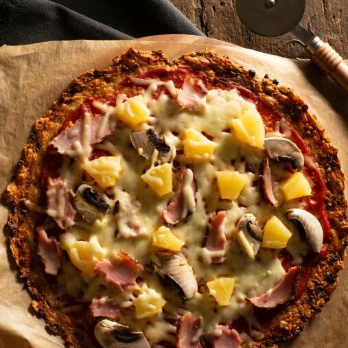 Cauliflower Crust Hawaiian Pizza