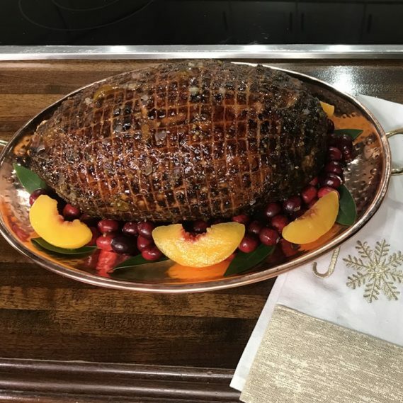 Peach-Riesling Glazed Ham