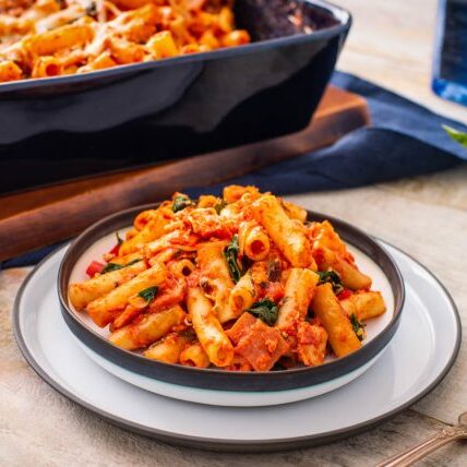 SAUCY BAKED ZITI WITH SPINACH AND HAM 019 760x428 1 e1750339172271
