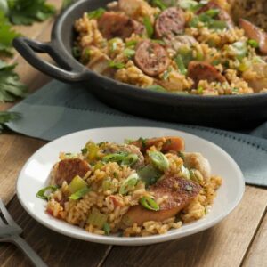 Jalapeno Cheddar Sausage Jambalaya