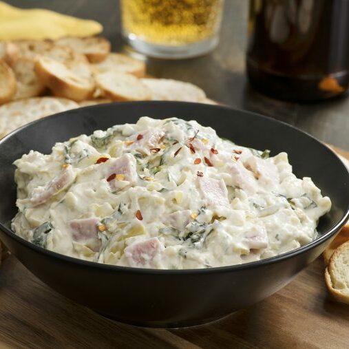 Slow-Cooker Ham, Spinach and Artichoke Dip