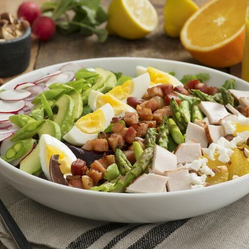 spring turkey cobb salad with citrus dressing 014 Lo Res 760x507 1 e1750510006998