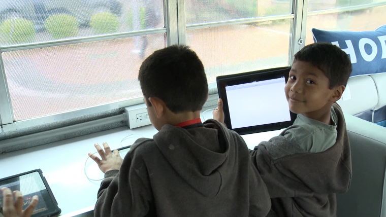 Kids at the Exploration Station